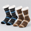 Men’s Thermal Christmas Snowflake Socks with Fluffy Cuffs MC50-2 Pairs