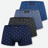 Men’s Cotton Stretch Nautical Print Boxer Briefs G5167 - 4pcs in a pack