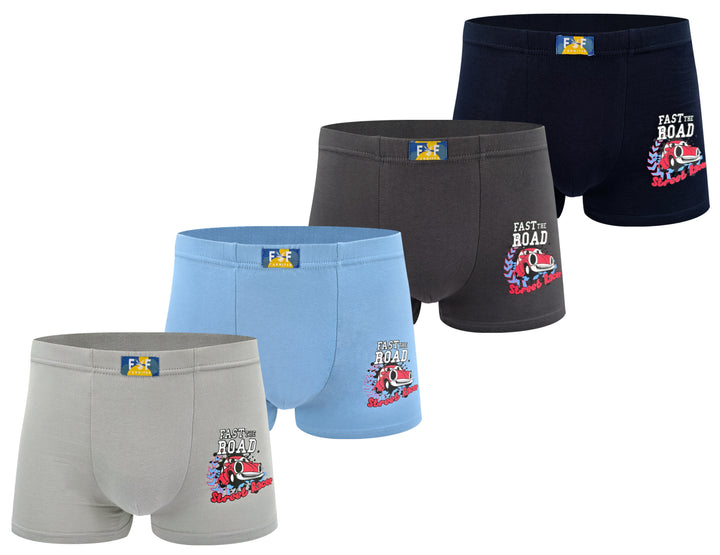 Teen cotton boxers CAR ZQ5001 4pcs in a pack