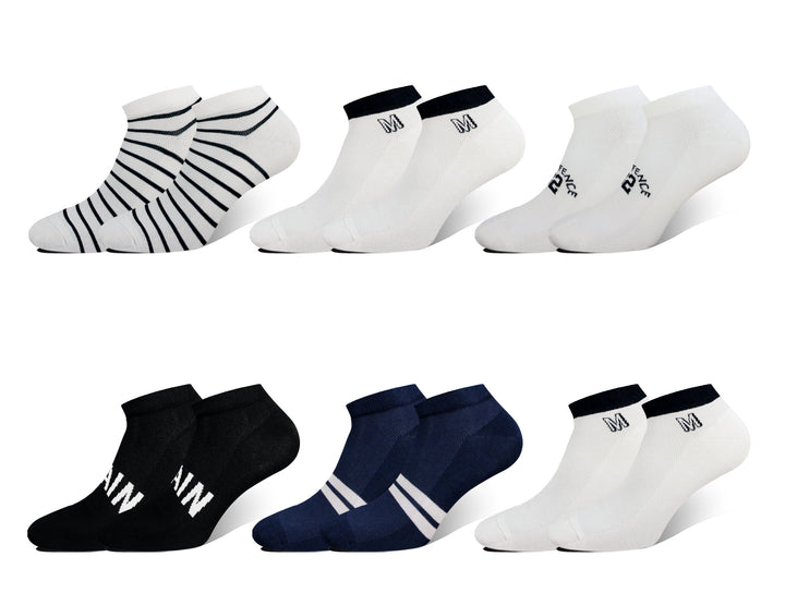 Men's ankle cotton soft breathable socks HCM6333 6 pairs