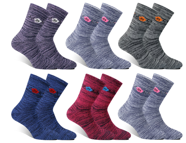 Women's thermal high cut winter cotton sport light flexible socks ROSE SSW066 4 pairs