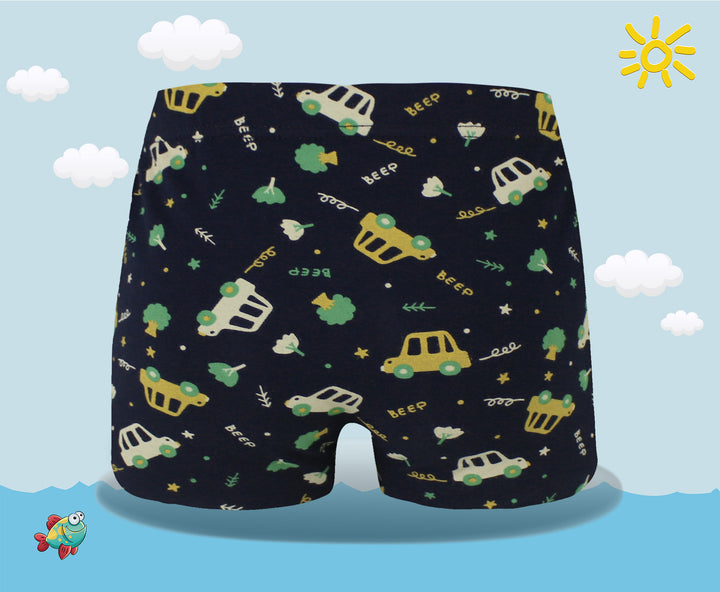 Boys' sport daily colorful boxer shorts Car PE-XQ5154 4 pieces per pack