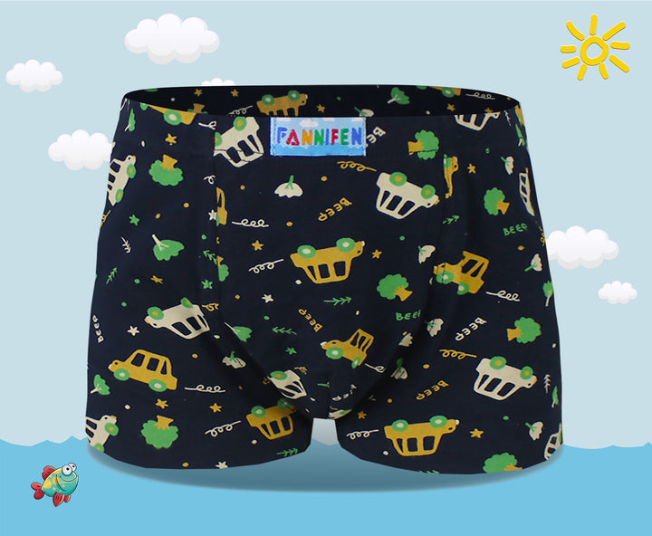 Boys' sport daily colorful boxer shorts Car PE-XQ5154 4 pieces per pack