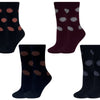 Damen-Thermosocken mit Polka-Dots LY212, 4 Paar