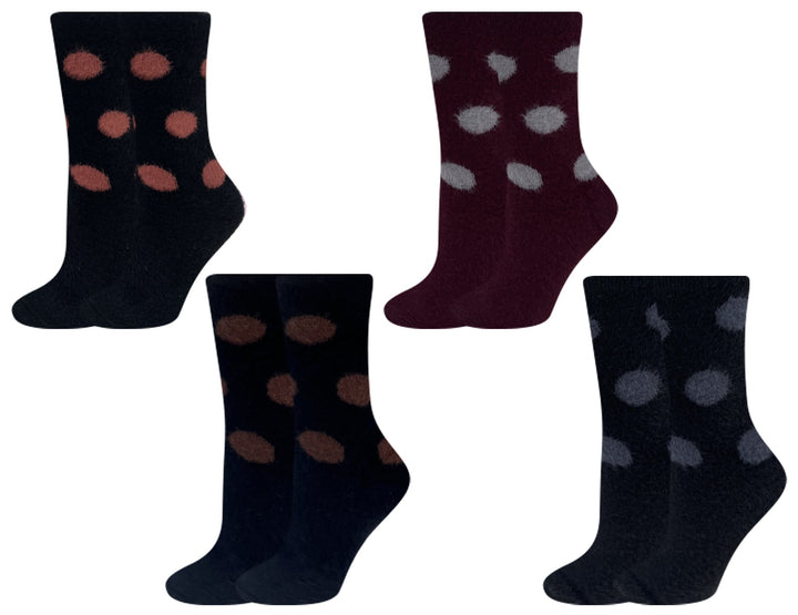 Women's polka dot thermal socks LY212 4 pairs