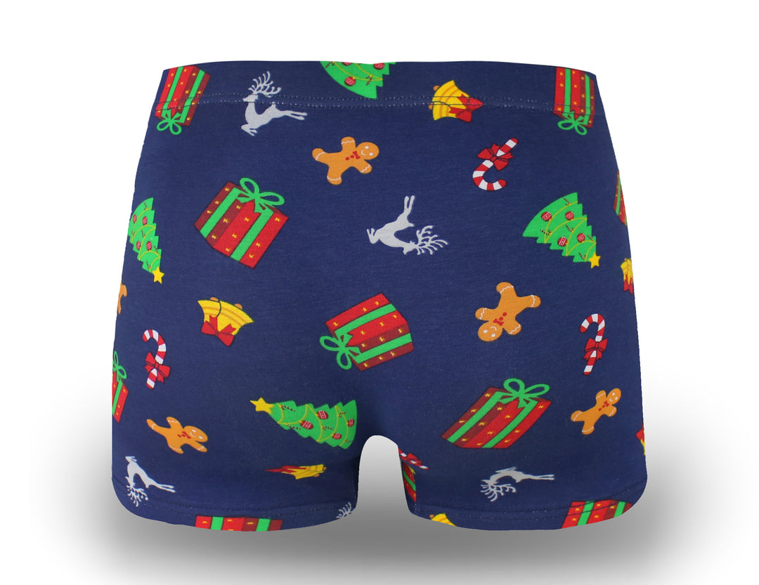 Men's Cotton Classic Soft Breathable Stretchy Christmas boxer shorts G5169 2pcs