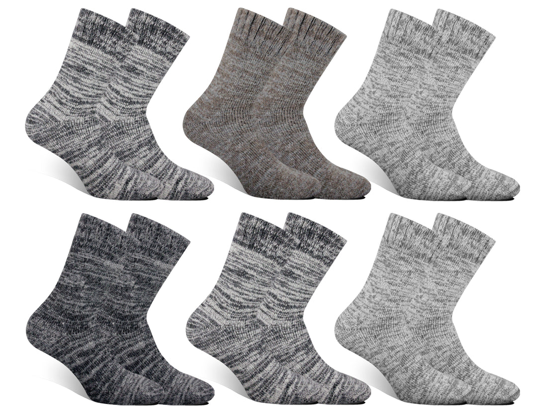 Men's wool thermal comfortable soft daily winter socks ALPACA LY1027 4 pairs