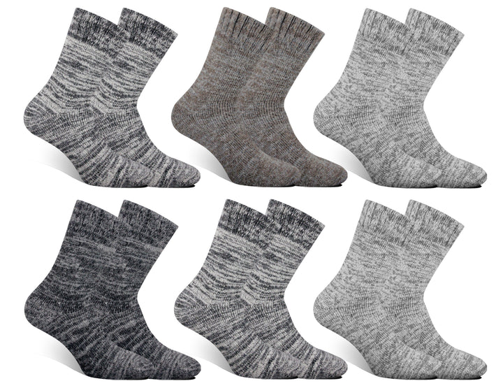 Men's wool thermal comfortable soft daily winter socks ALPACA LY1027 4 pairs