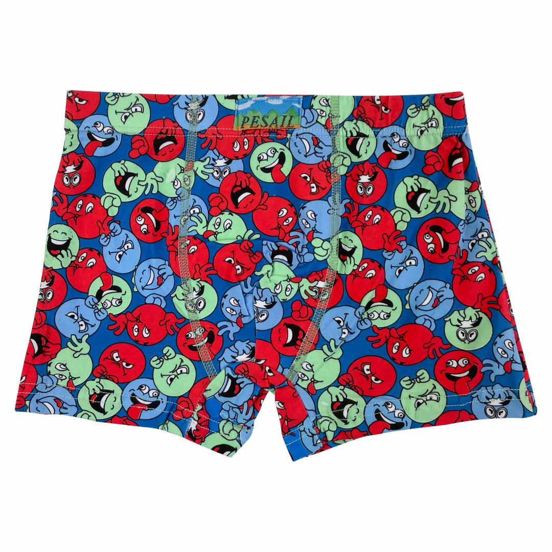 Boys' cheerful boxer shorts Emoji PE-XQ2661 4 pieces in a pack