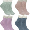 Damen-Thermosocken mit Fellfutter DW9801, 4 Paar