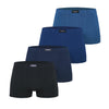 Herren-Boxershorts aus weichem, flexiblem und atmungsaktivem Bambus, Modell M6755, 4 Stück pro Packung