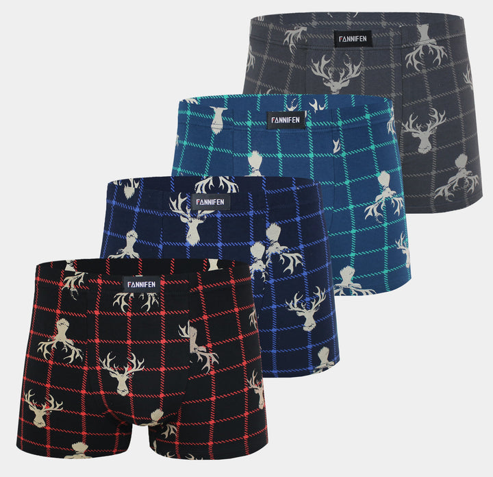 Men's cotton boxers JELEN G5116 - 4 pieces in a pack