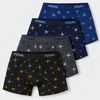 Men’s Soft Stretch Star Pattern Boxer Briefs G5226 - 4pcs in a pack