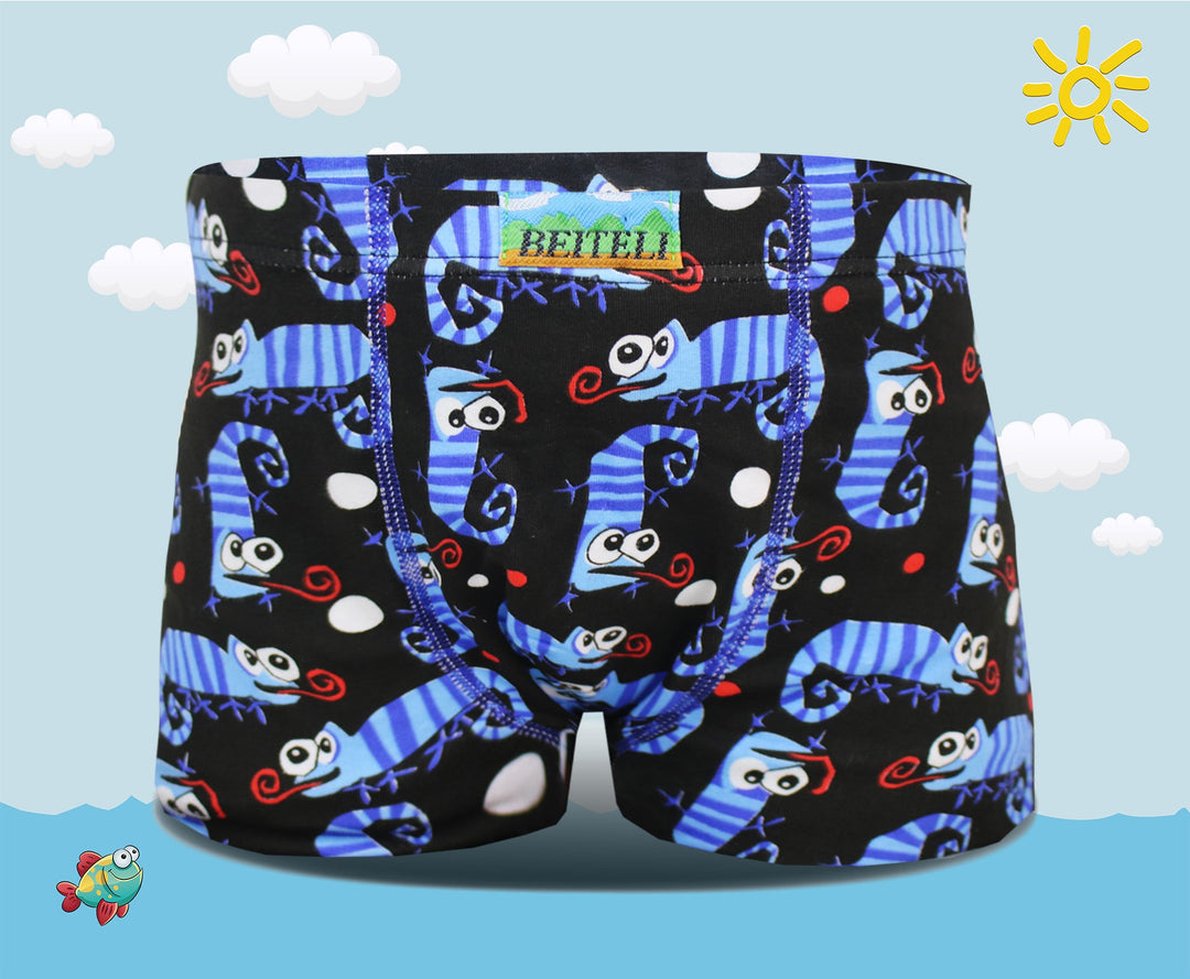 Boys' boxer shorts Happy lizards XQ2662 - 4pcs