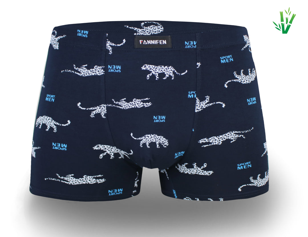 Men's bamboo boxer shorts LEOPARD M6738 4 pieces per pack