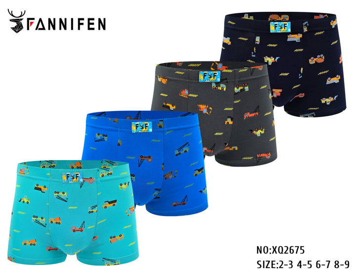 Boys' boxer shorts Cars XQ2675 4 pieces per pack