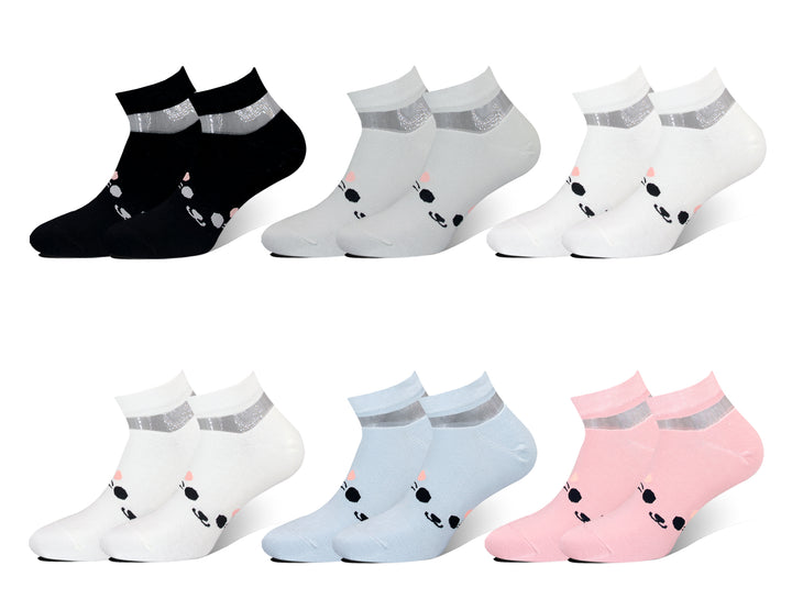 Women's ankle skin-friendly socks CW448 6 pairs