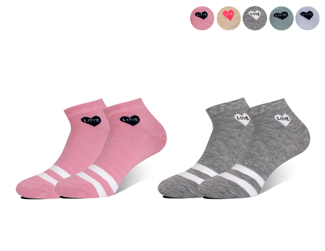 Women's ankle breathable cotton socks IW5621 6 pairs