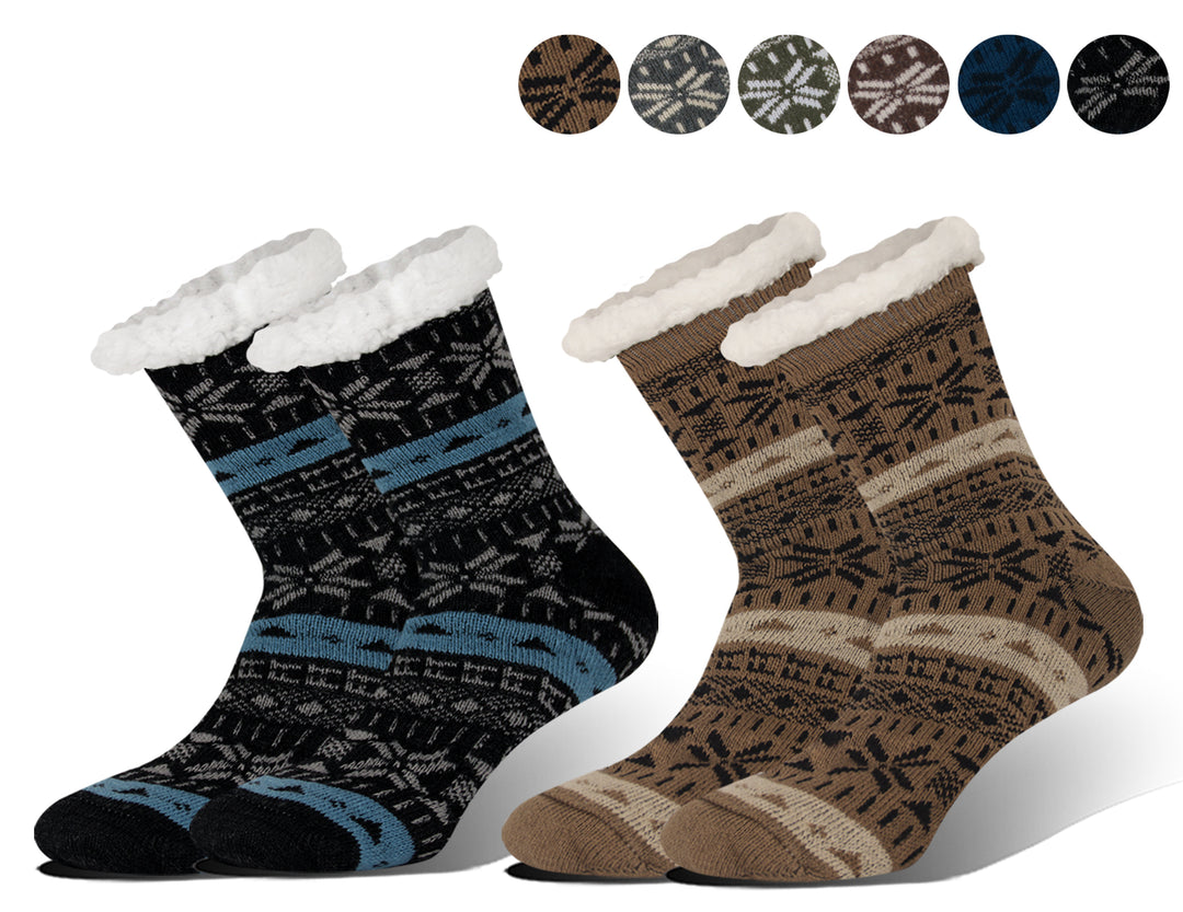Men's soft fleece comfort thermal socks MC50 2 pairs