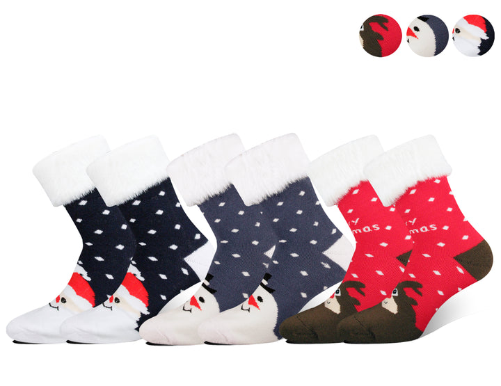 Women's thermal soft winter breathable funny socks FK8209 3 pairs per pack