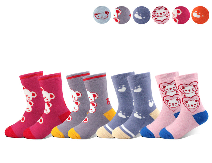 Girls' thermal socks QW608 6 pairs