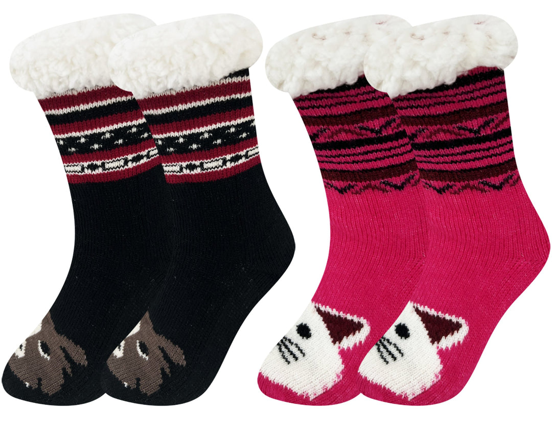 Women's thermal socks ANIMALS WW047 2 pairs