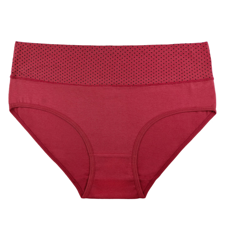 Women's Cotton Smooth Elasic Breathable Classic panties DOTS PE1002 - 3 pieces in a pack