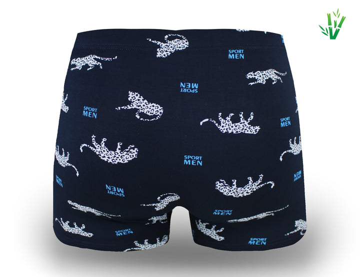 Men's bamboo boxer shorts LEOPARD M6738 4 pieces per pack