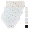 Women's Breathable Classic panties FLOWERS PE1014 - 3 pieces in a pack