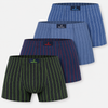 Men’s Cotton Stretch Striped Large Size Boxer Briefs G5233/D - 4pcs in a pack