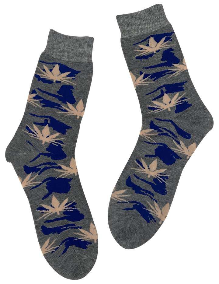 Men's cheerful socks Leaves NY105 6 pairs
