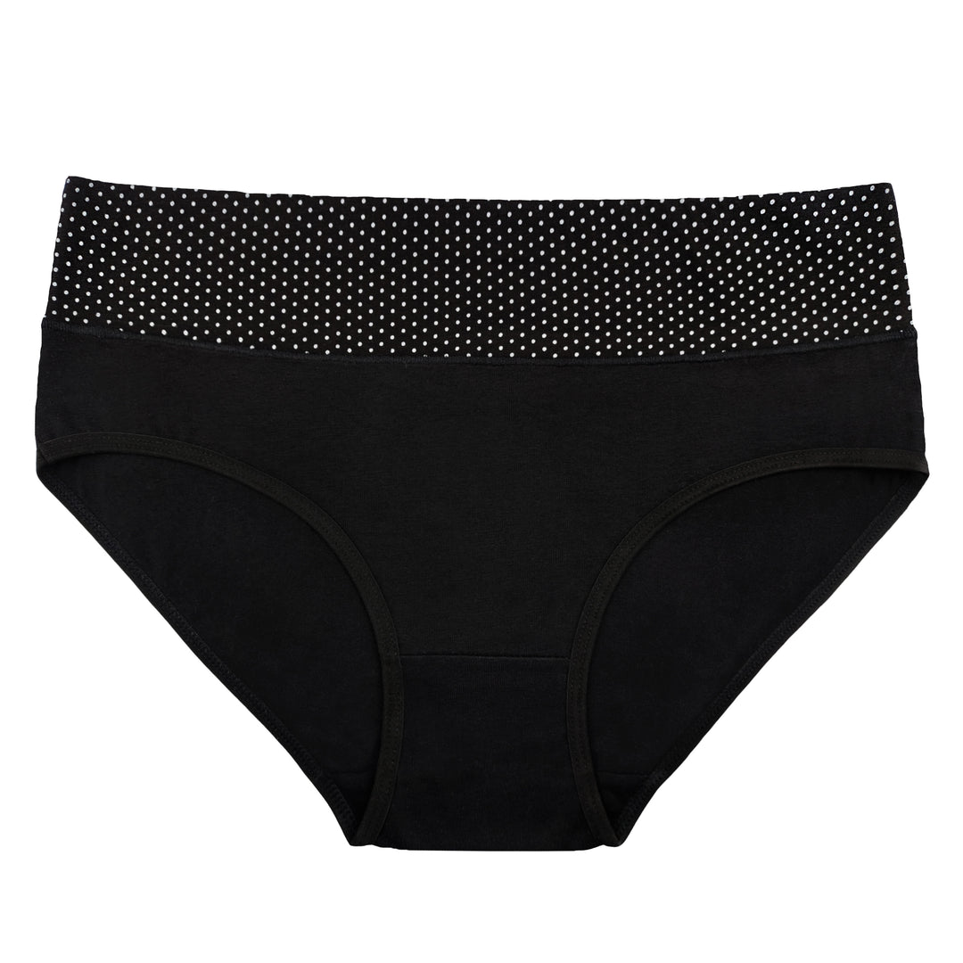 Women's Cotton Smooth Elasic Breathable Classic panties DOTS PE1002 - 3 pieces in a pack