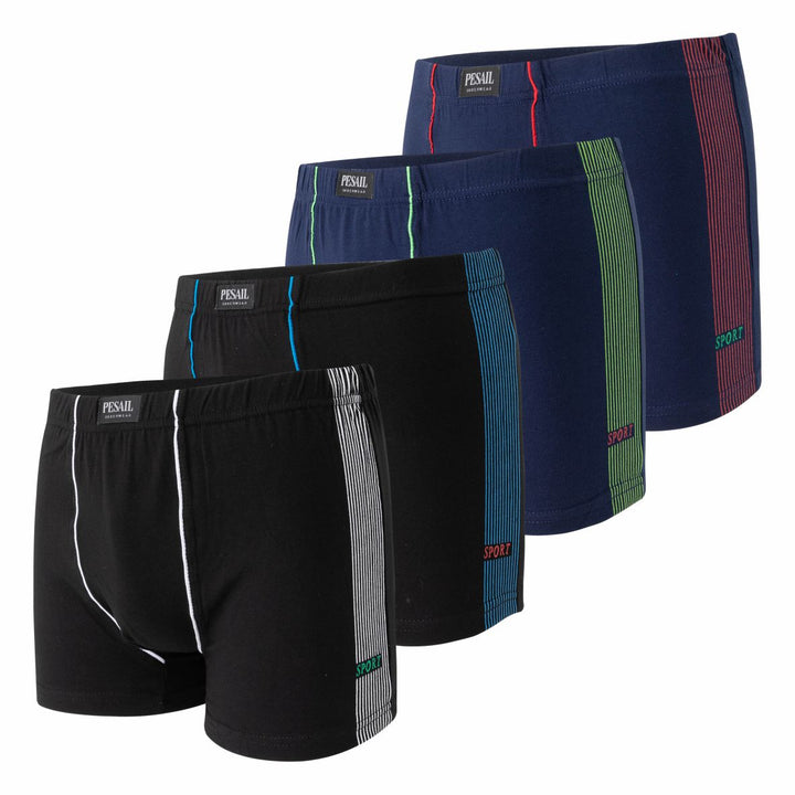 Men's soft flexible breathable sports boxer shorts G55078 4 pcs