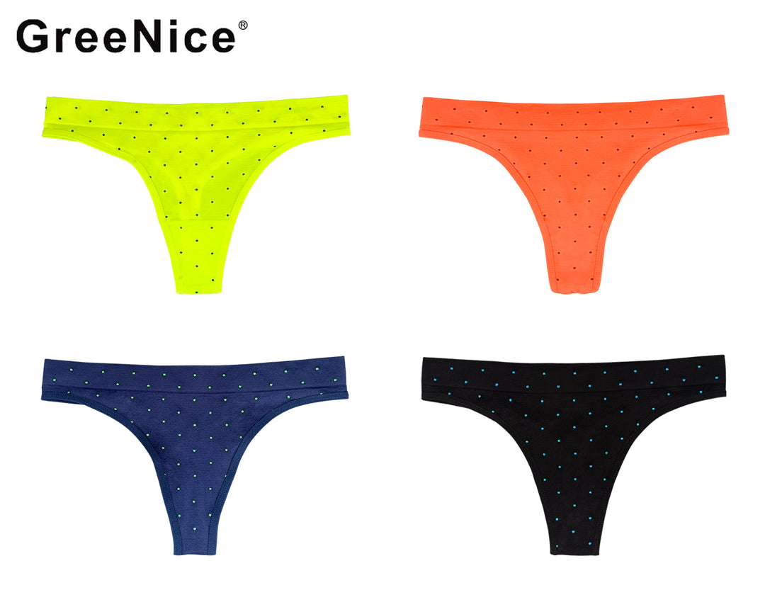 Seamless single-color comfortable thongs GREE-6779 - 3 pieces per pack
