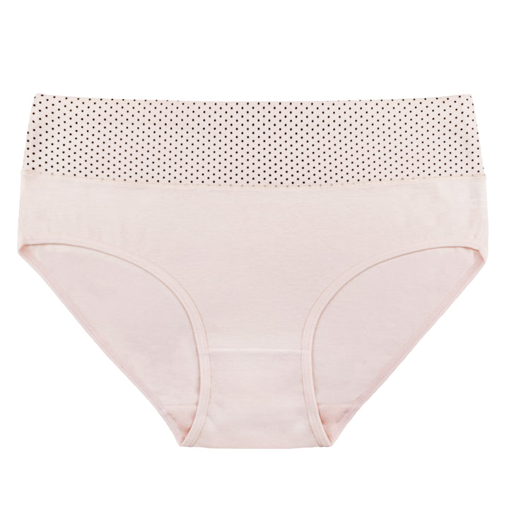 Women's Cotton Smooth Elasic Breathable Classic panties DOTS PE1002 - 3 pieces in a pack