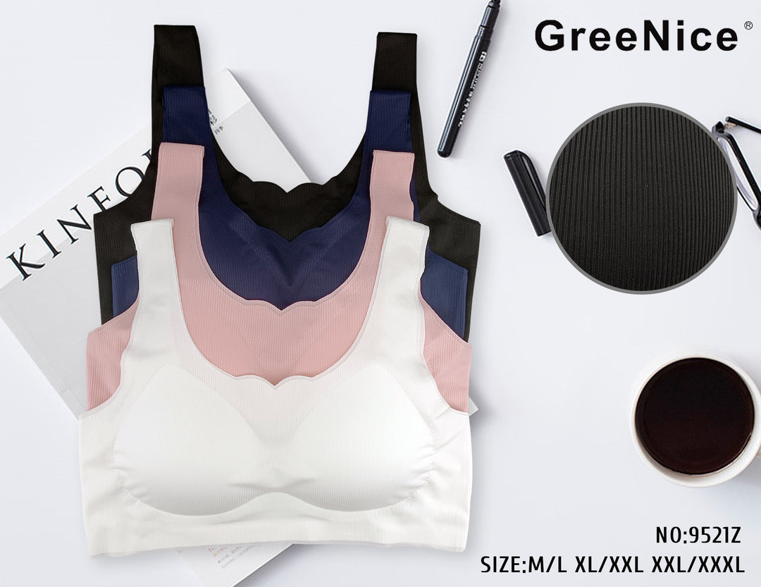 Women's Full Figure Beauty Back Smoothing Seamless Bra GREE-9521Z