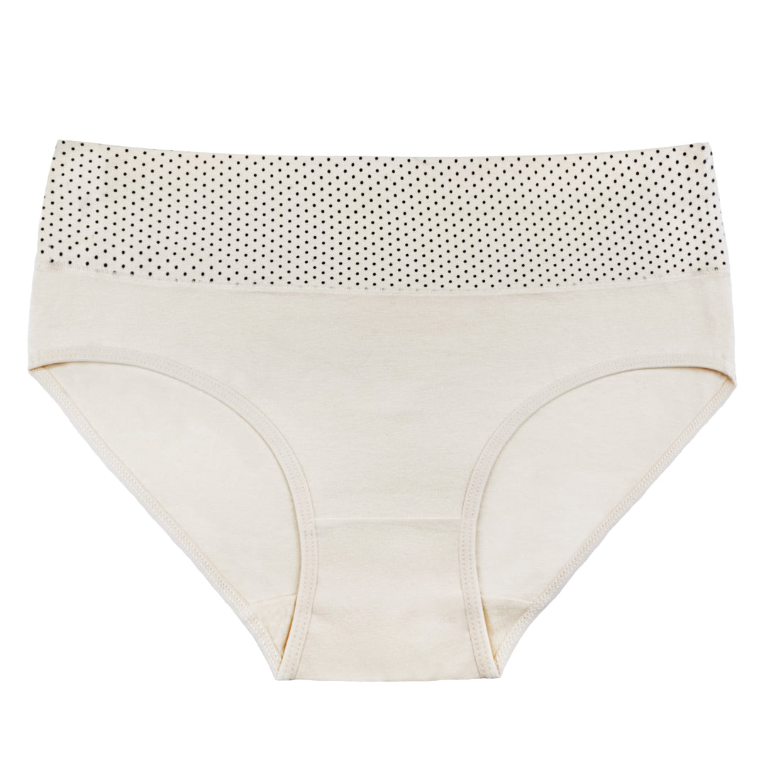 Women's Cotton Smooth Elasic Breathable Classic panties DOTS PE1002 - 3 pieces in a pack