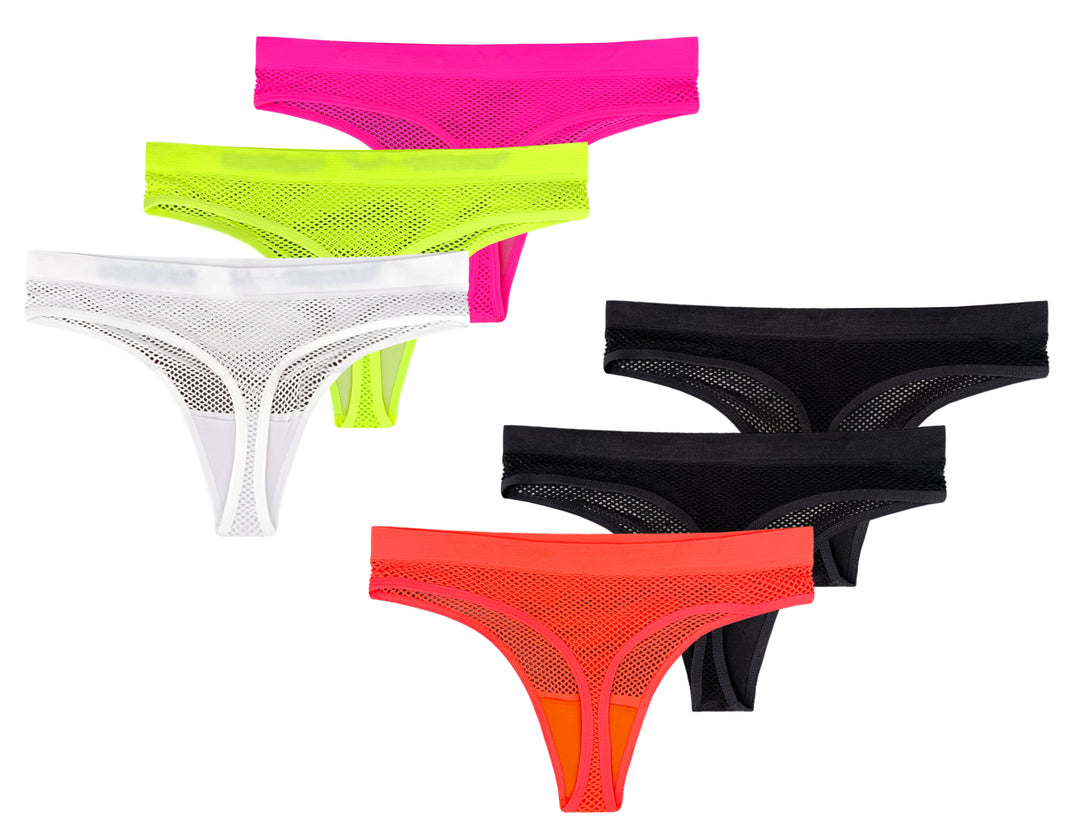 Women's seamless thongs GREE-6563 - 3 pieces per pack