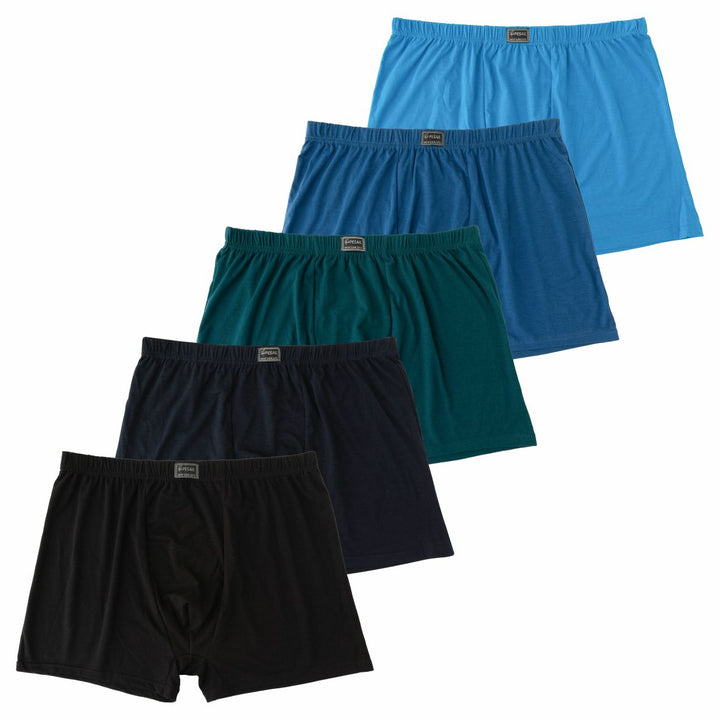 Men's loose-fitting single-color boxer shorts PE-340 4 pieces per pack