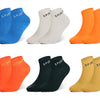 Damen-Knöchelsocken, einfarbig, ZMM-32606, 6 Paar