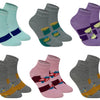 Damen-Knöchelsocken XW2671, 6 Paar