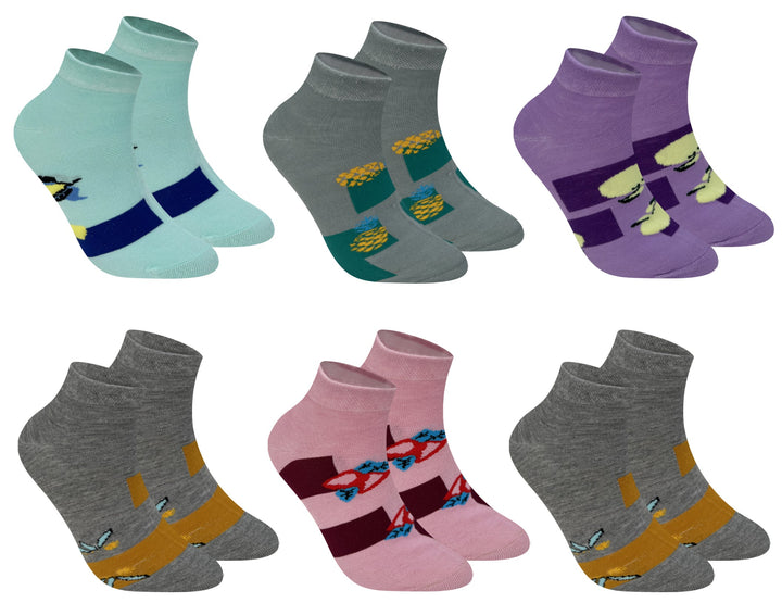 Women's ankle socks XW2671 6 pairs