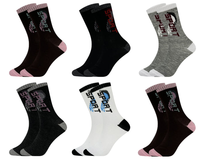 Women's sports socks SPORT ZW443 6 pairs