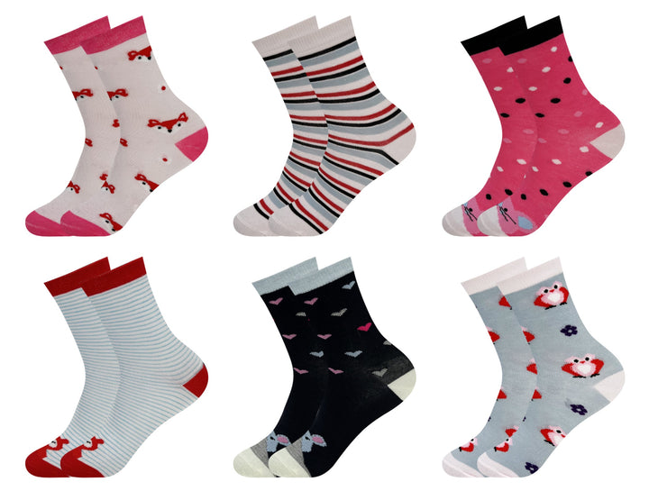 Girls' socks QW3053 6 pairs
