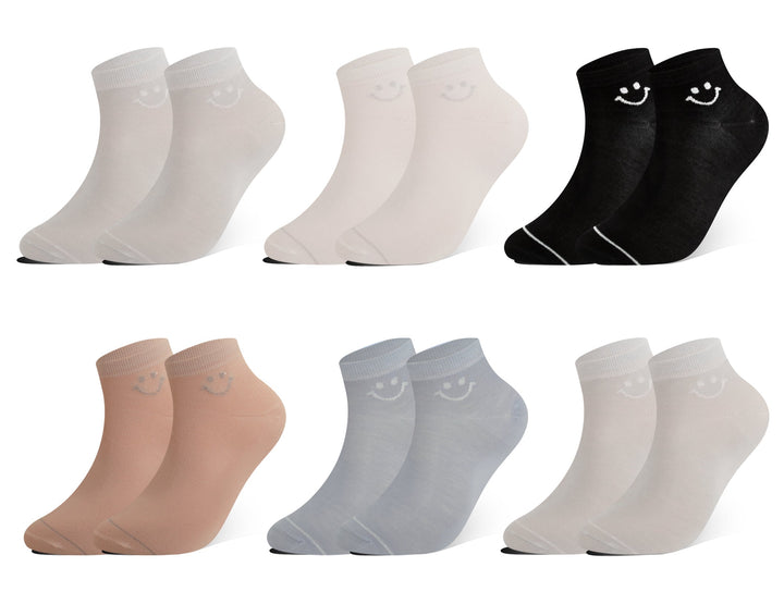Women's ankle socks SMILE ECC-32802M - 6 pairs