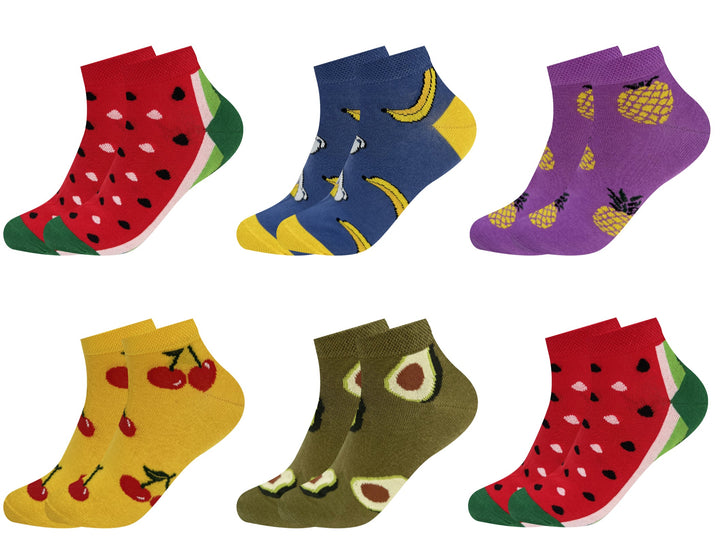 Women's ankle socks FRUIT CW413 6 pairs