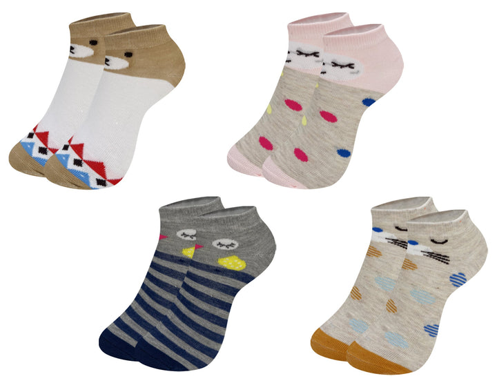 Girls' cheerful socks QW2021 6 pairs