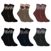 Damen-Thermosocken aus Wolle, Modell Snowflake LY209, 4 Paar