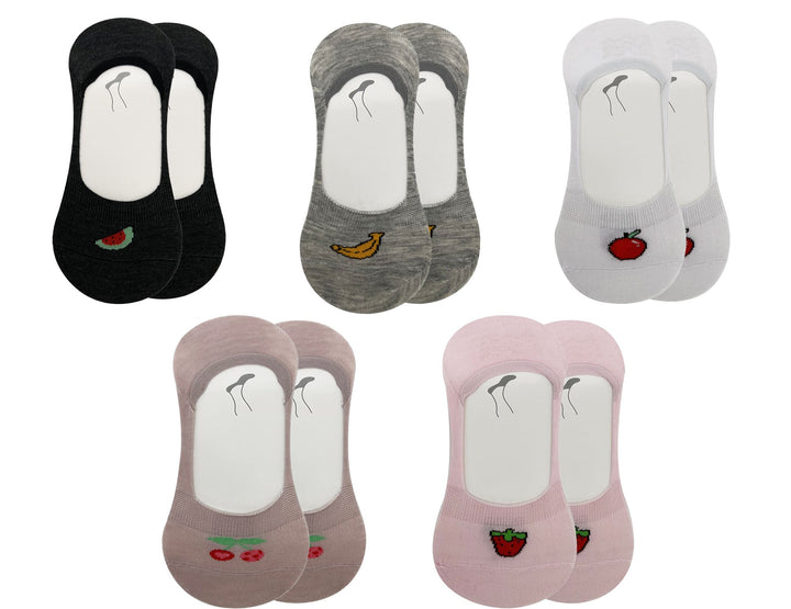 Women's invisible socks FRUITS ZU03 5 pairs