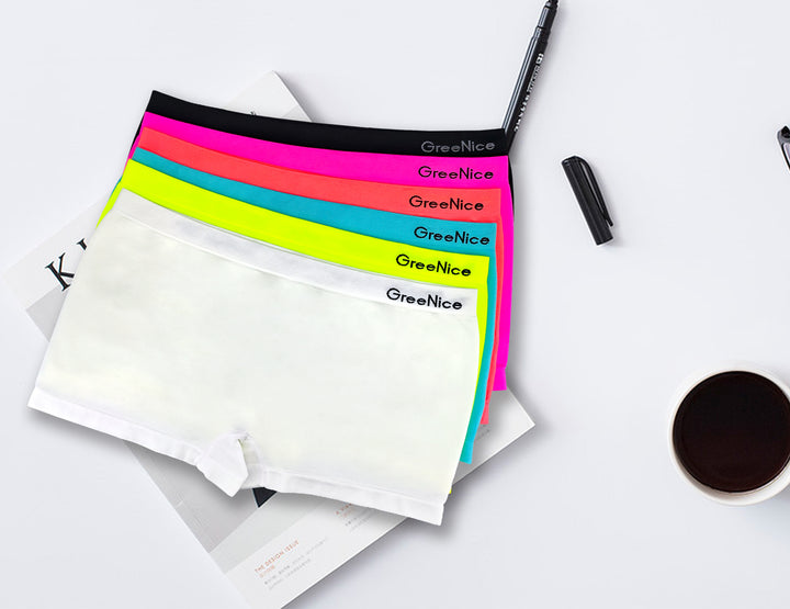 Women's Seamless Elegant French Comfortable Elastic Stretchable Everyday Boxers GREE-6832 - 3 pieces in a pack